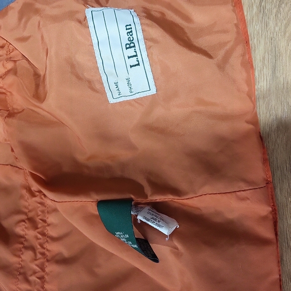 L.L. BEAN Gray Orange Nylon Hooded Windbreaker Jacket - Picture 8 of 16